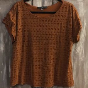 Brown suede top